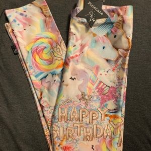 Pixie Lane “Happy Birthday” Girls Leggings